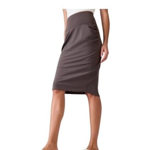 Athleta Transcend Skirt 2X Nylon/Spandex Brown/Grey - Picture 1 of 7